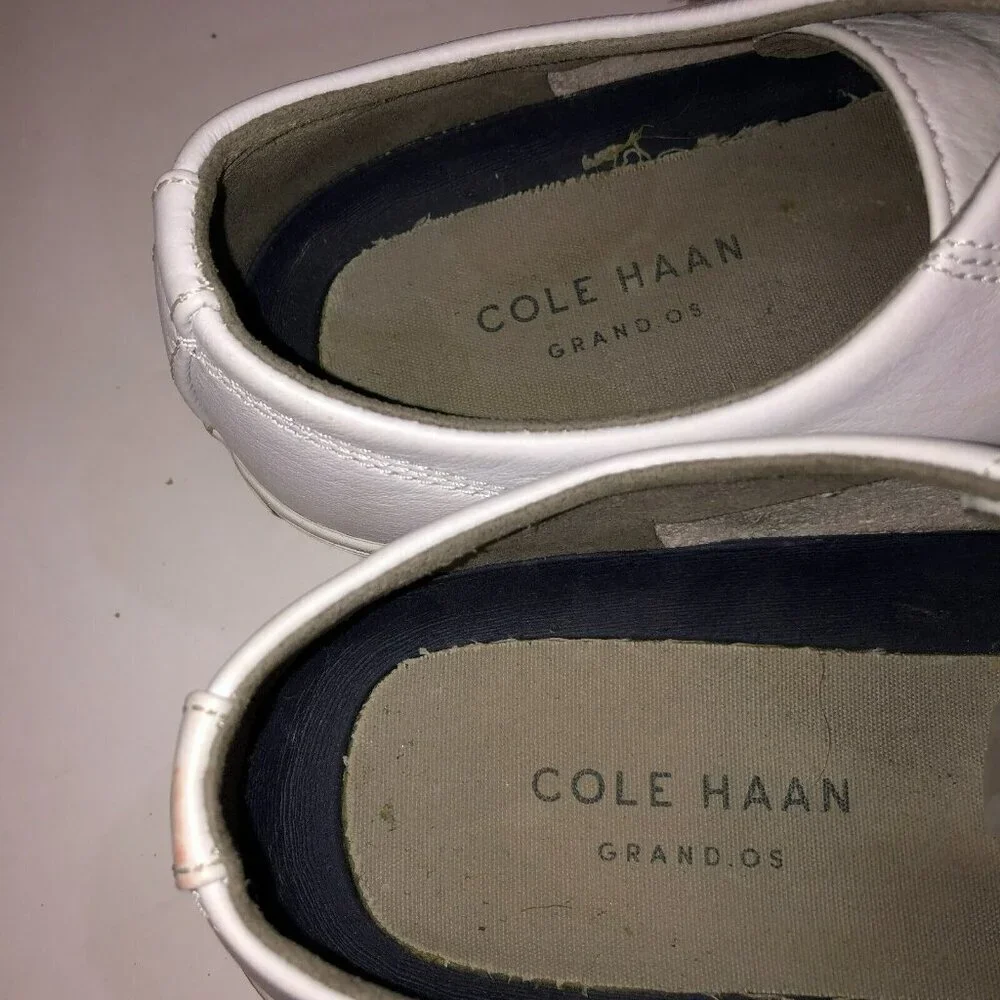 Cole Haan Mens Size 10 M White Grand OS Lace Up Low Top Casual Shoes Sneakers